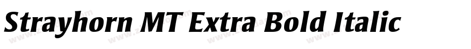 Strayhorn MT Extra Bold Italic字体转换